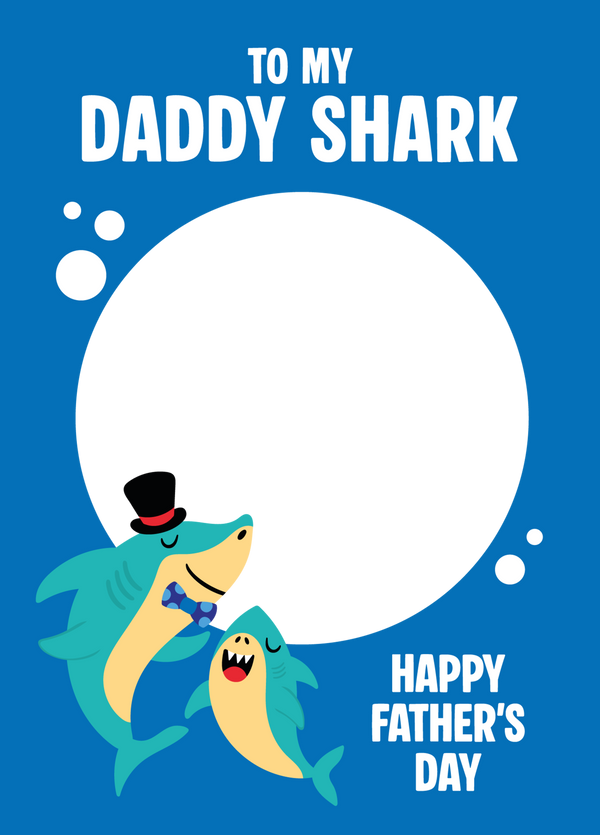 Daddy Shark Frame Photo Card