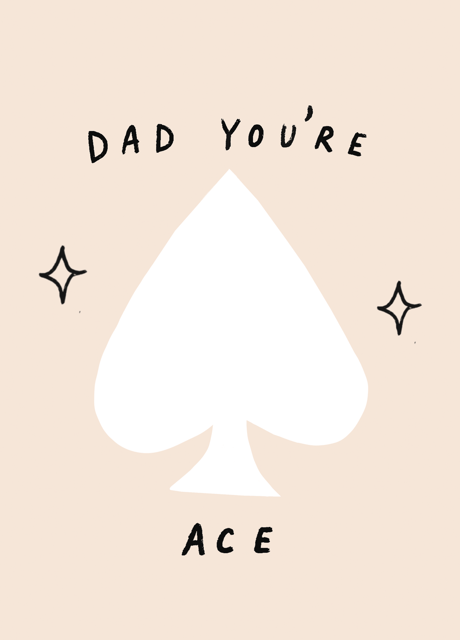 Dad You're Fucking Ace Photo Card Brown