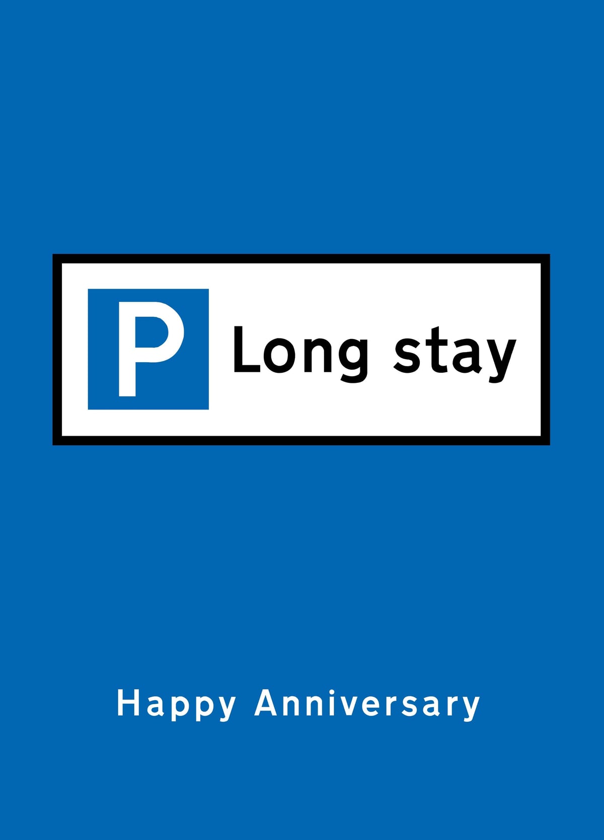 Long Stay Parking Anniversary Card
