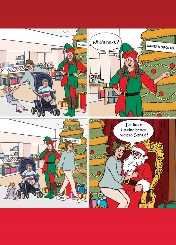 Tired Mum Santa Card