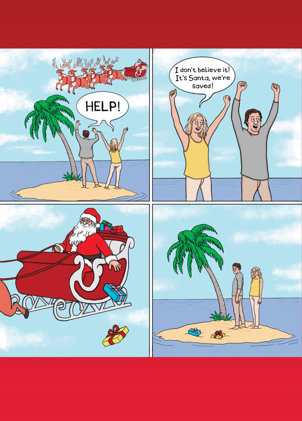 Desert Island Santa Card
