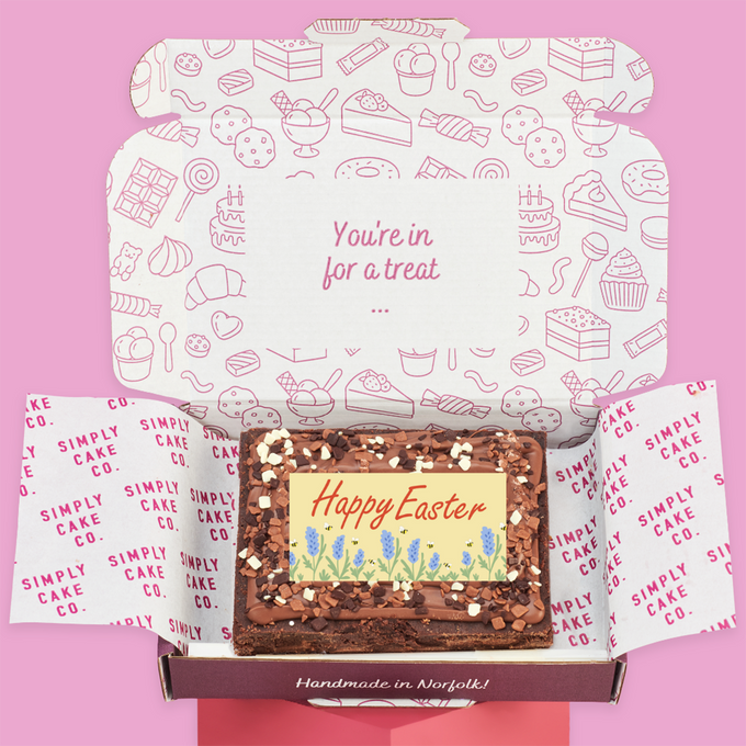 Happy Easter Brownie Slab