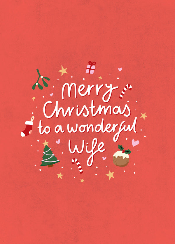 Wonderful Wife Christmas Card