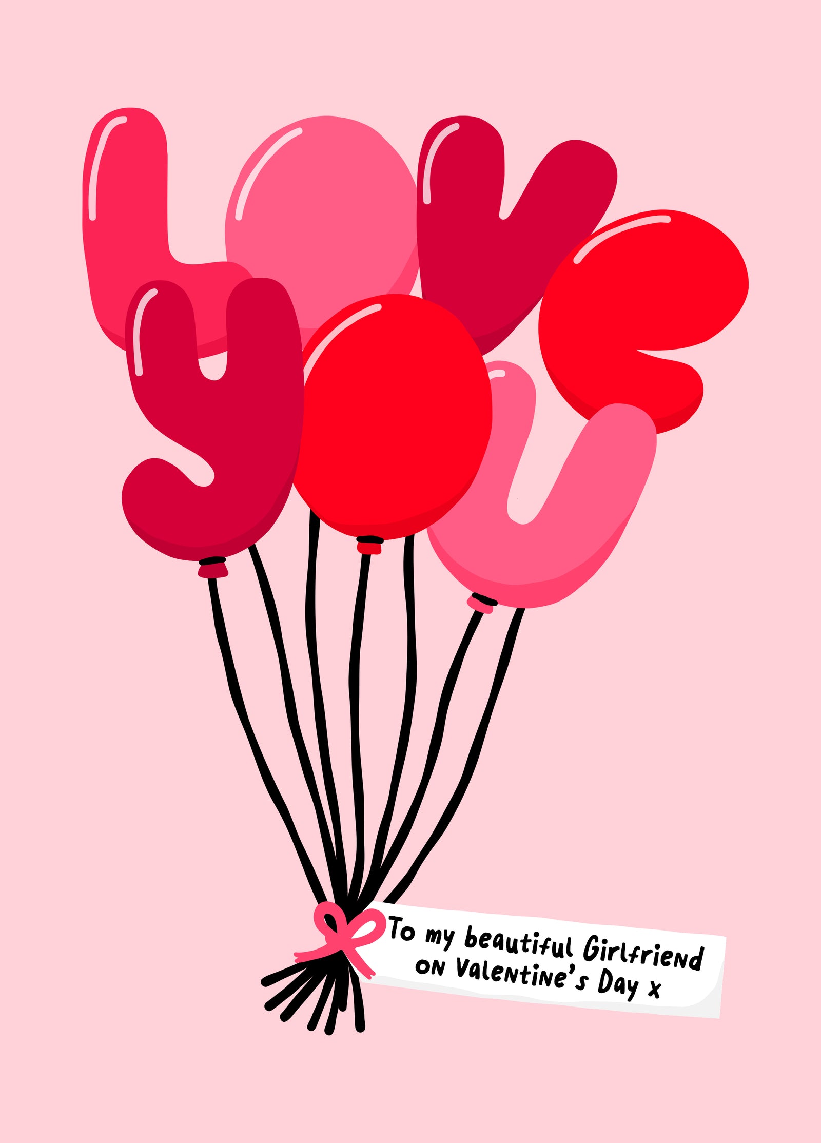 Love You Balloons Girlfriend