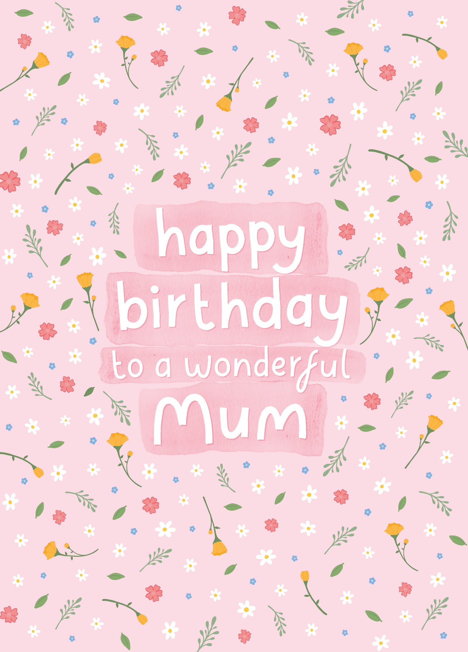 Floral Birthday Card For Mum