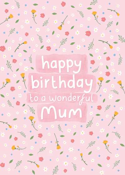 Floral Birthday Card For Mum