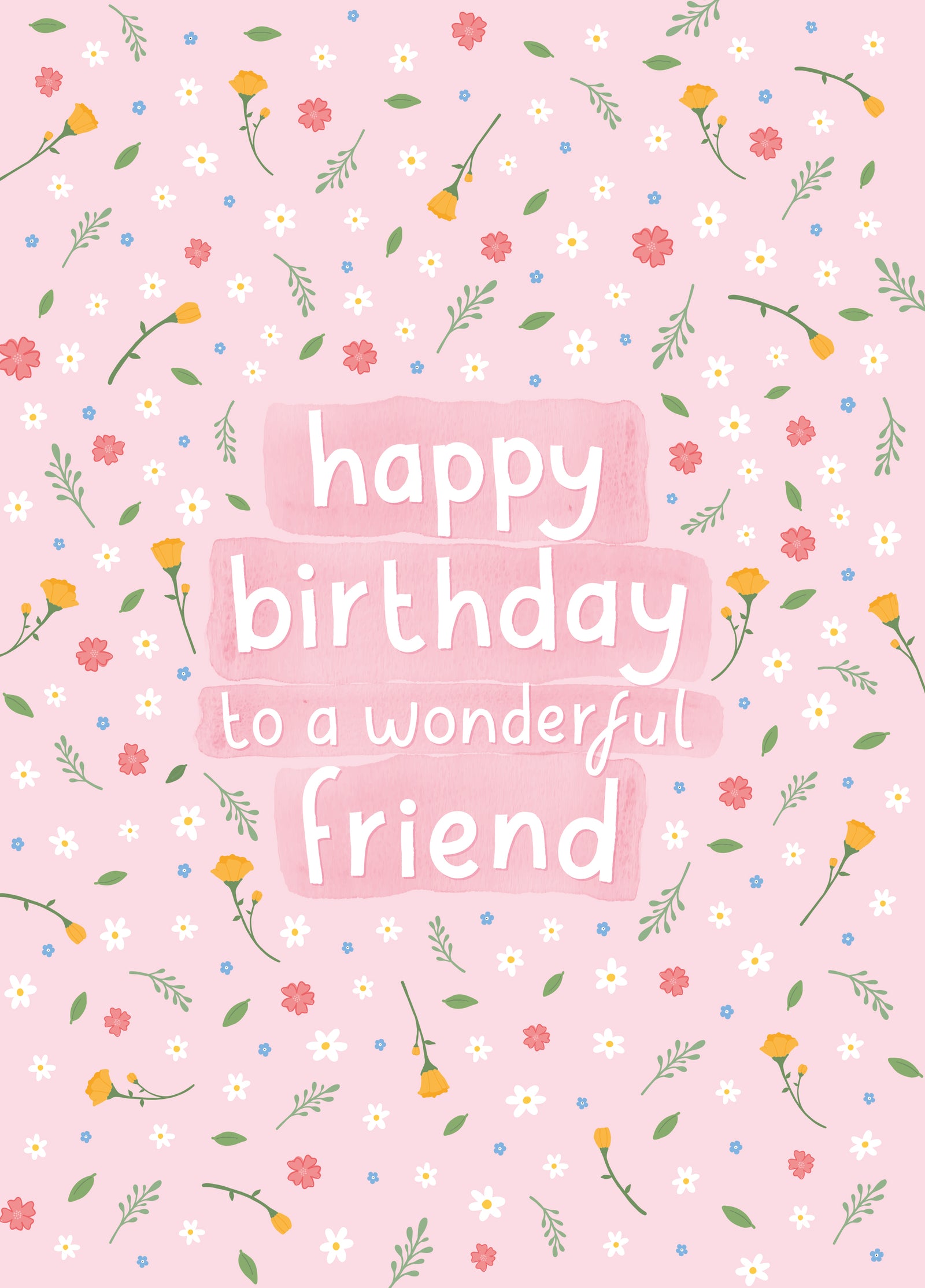 Floral Birthday Card For Friend
