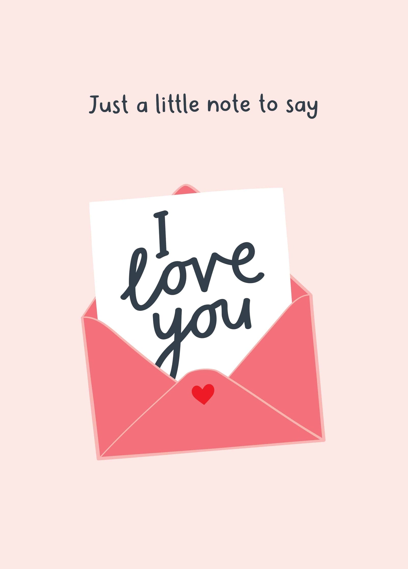 I Love You Little Note Valentine's Card