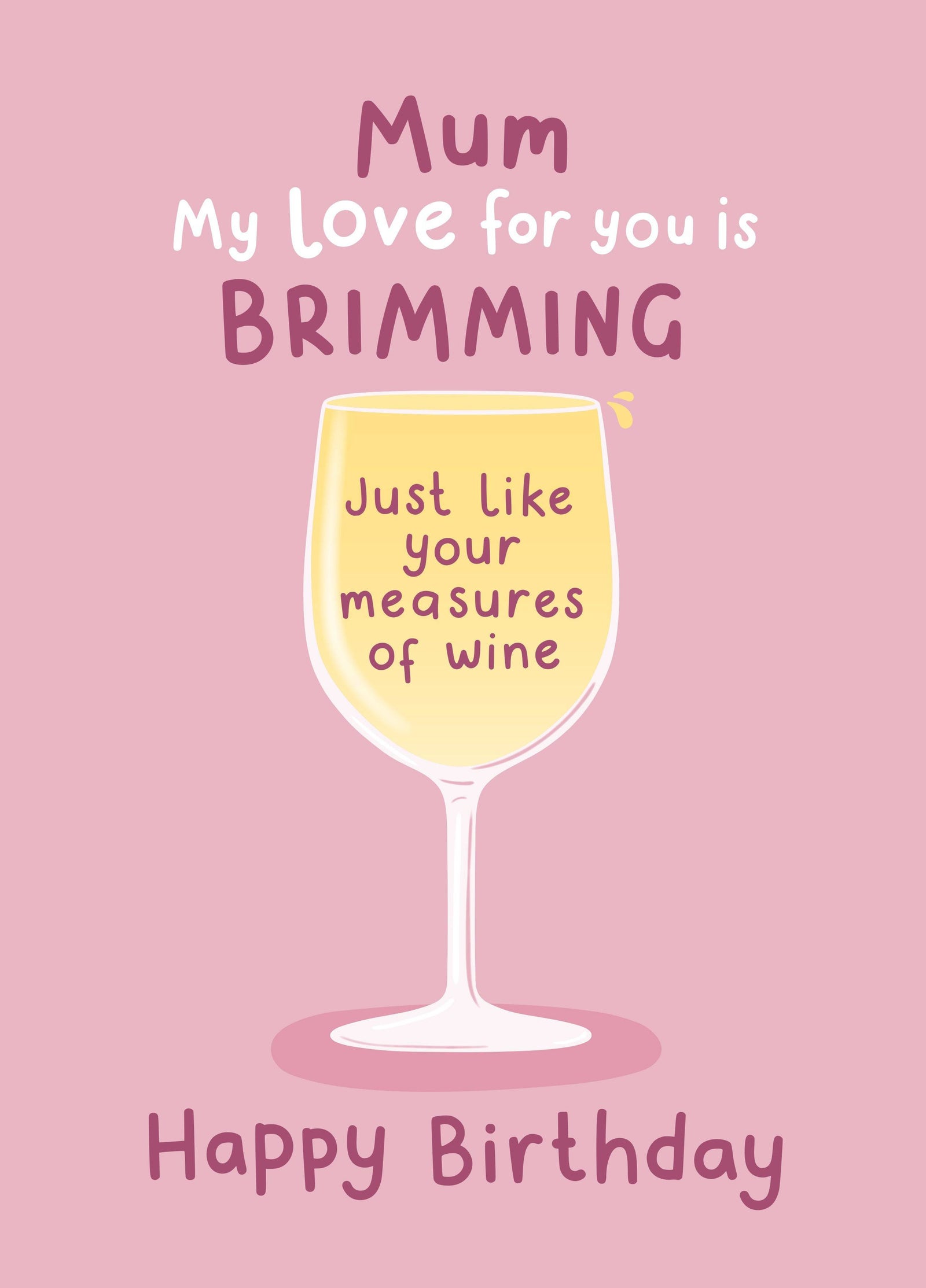 Wine Mum Birthday Card