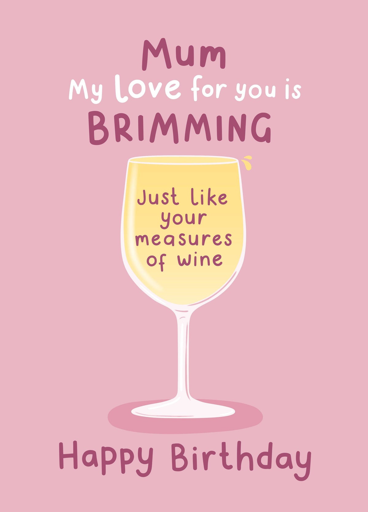 Wine Mum Birthday Card