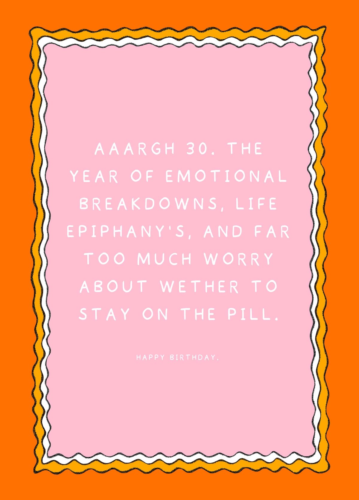 Aaargh 30! Card