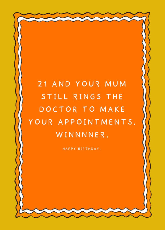 21 Winner Card