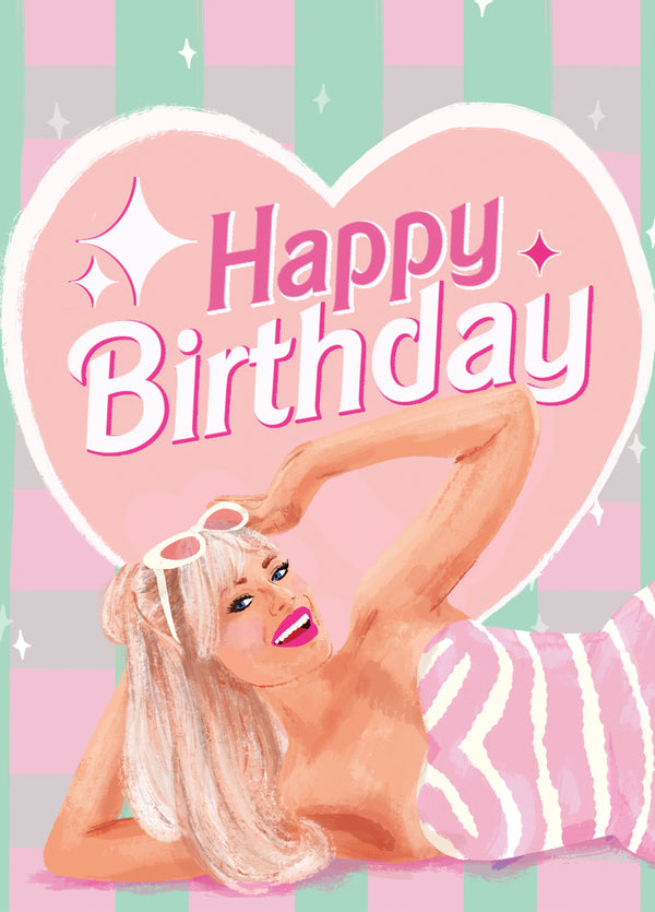 Happy Birthday Barbie Card