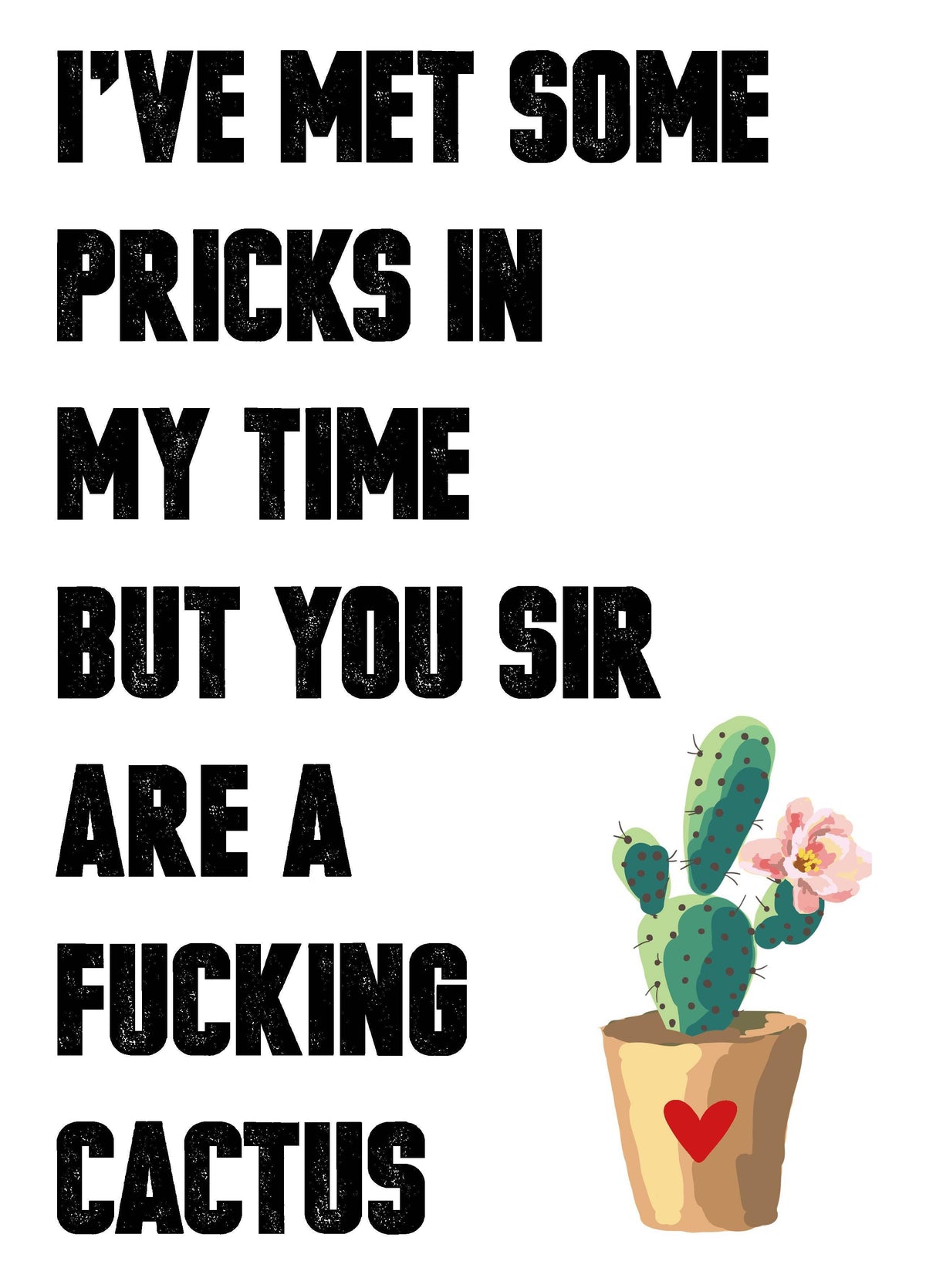 Fucking Cactus Card