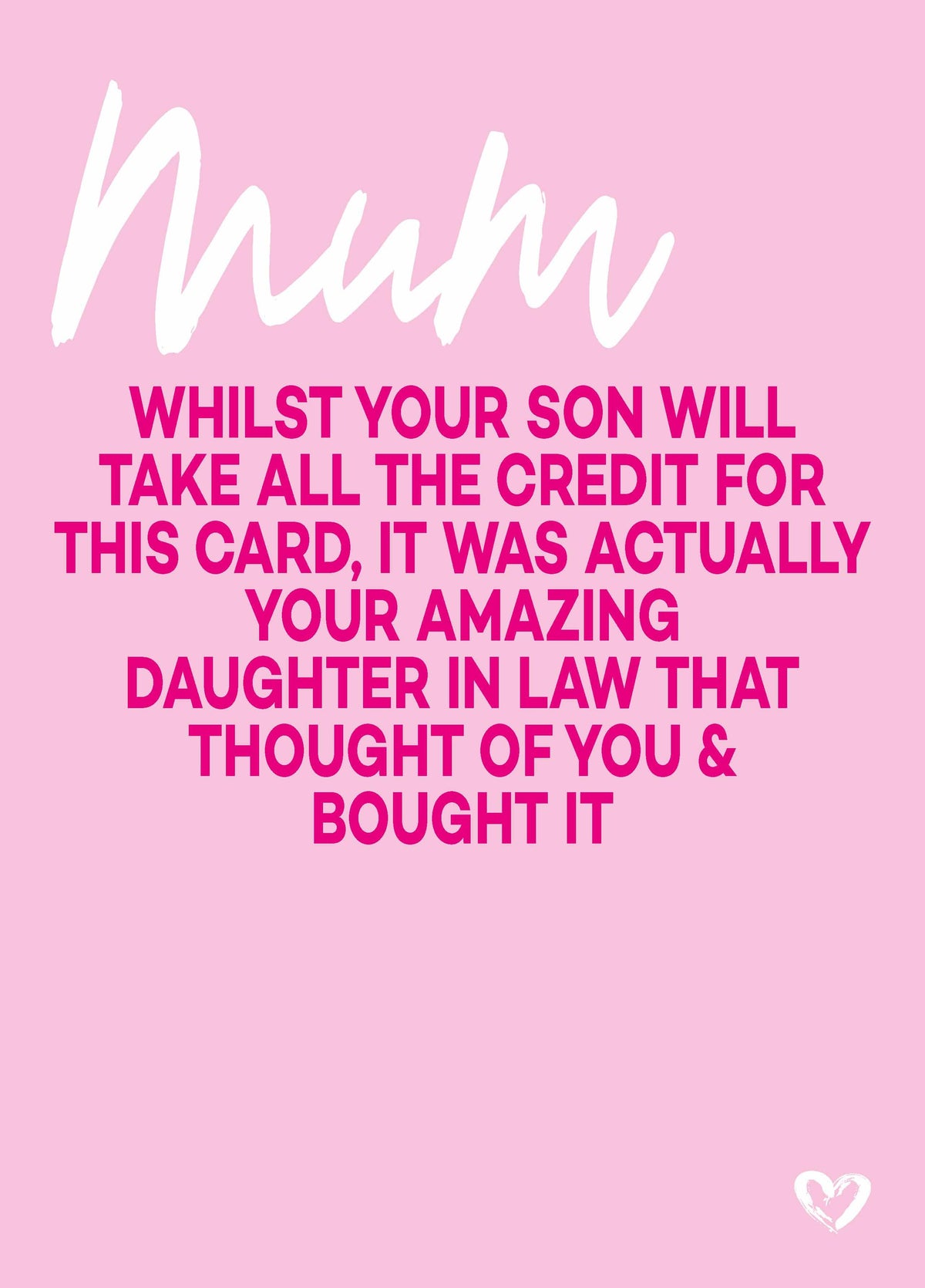 Mum Amazing Daughter In Law Card