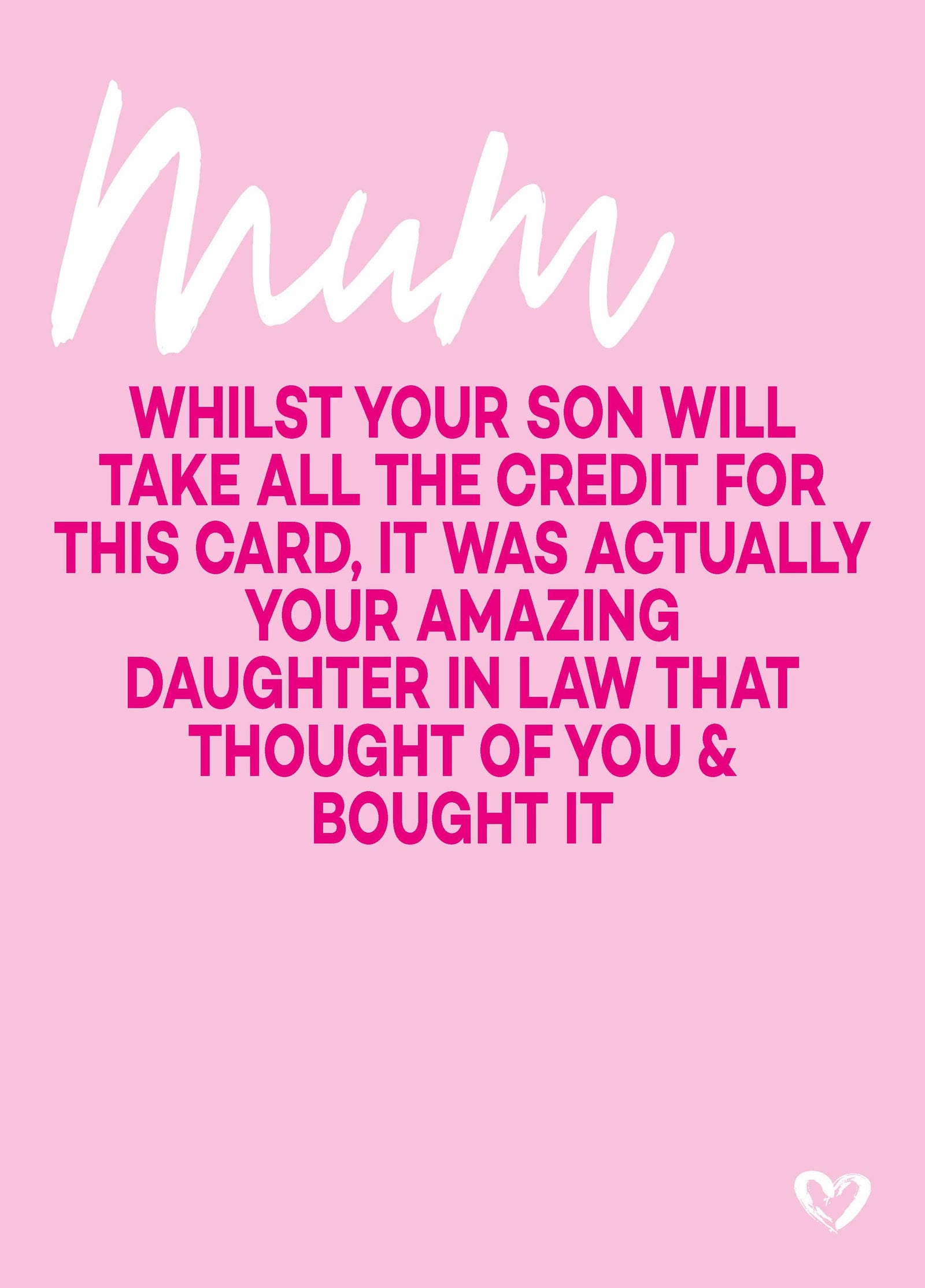 Mum Amazing Daughter In Law Card