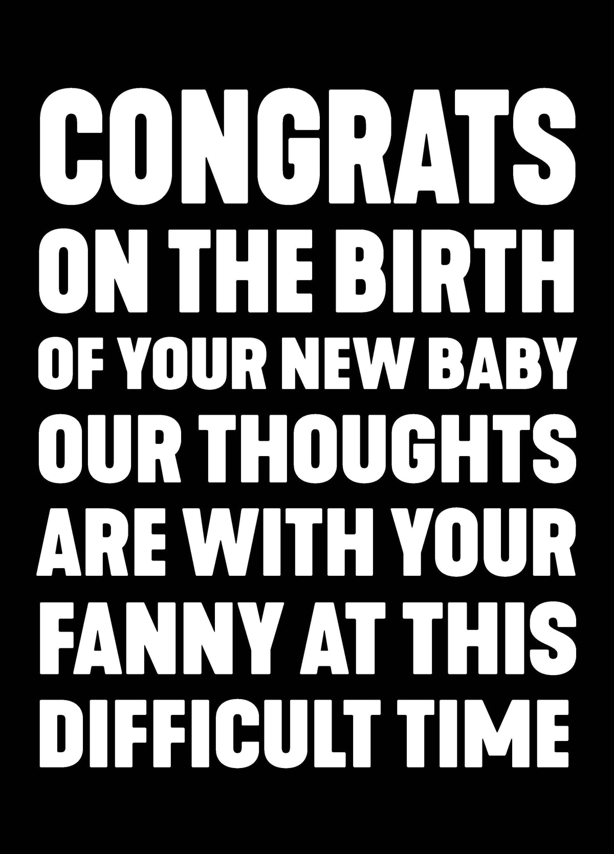 Congrats On The Birth Of Your New Baby Card