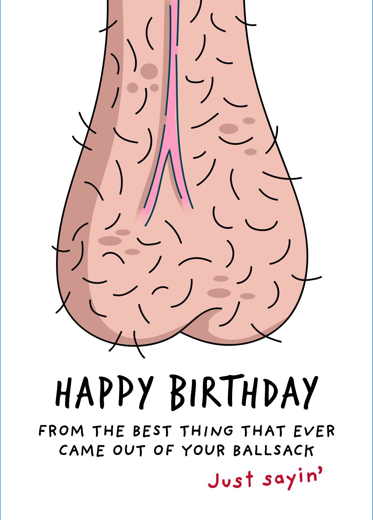 Rude Dad's Ballsack Birthday Card