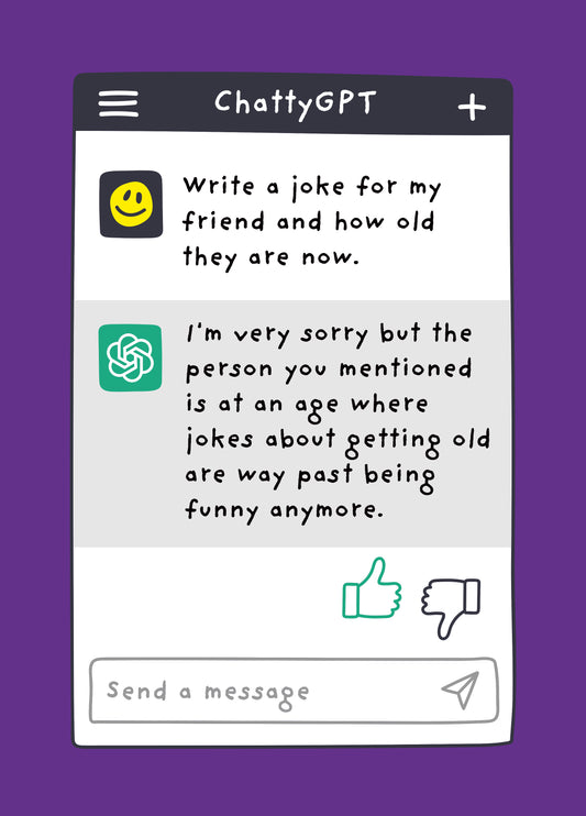 ChatGPT Parody - Funny Birthday Card