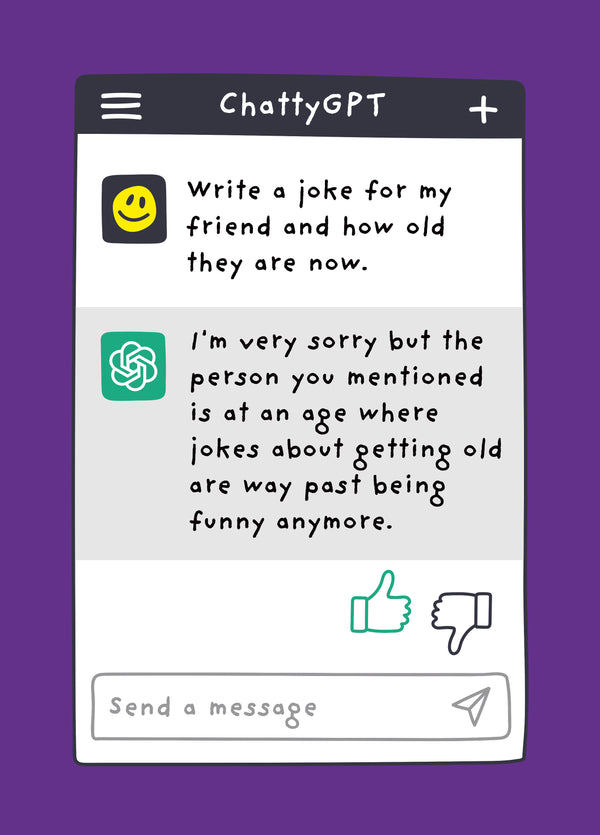 ChatGPT Parody - Funny Birthday Card
