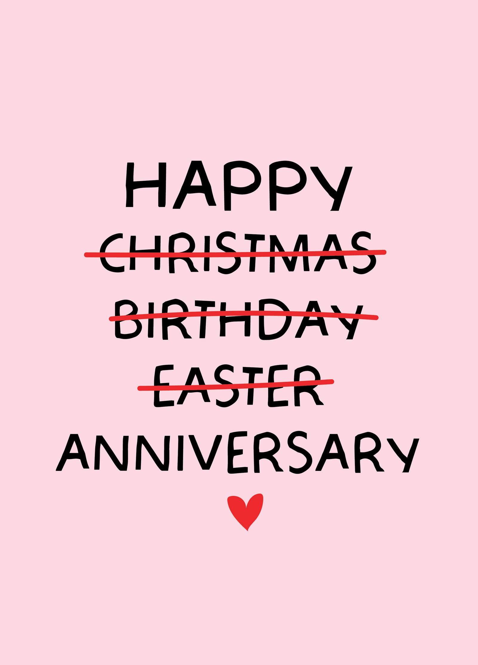 Funny Multiple Choice Cross Out Anniversary Card