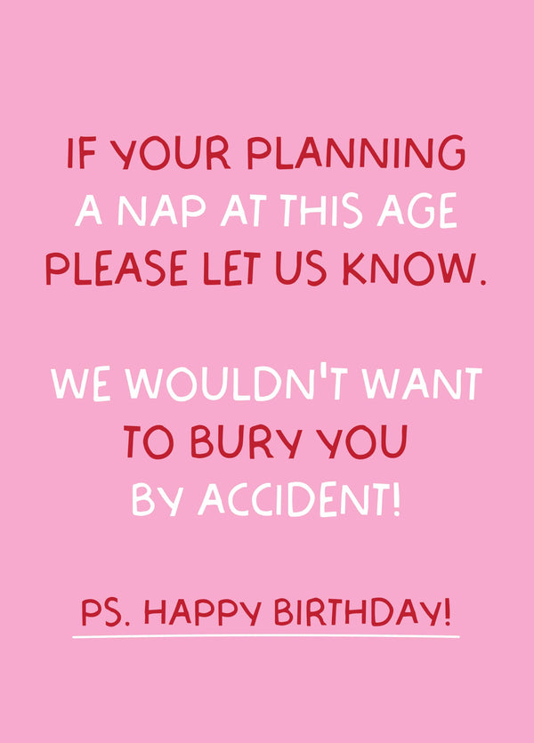 Funny Old Age Birthday Card