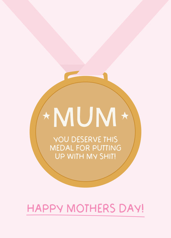 Funny Medal Mothers Day Card