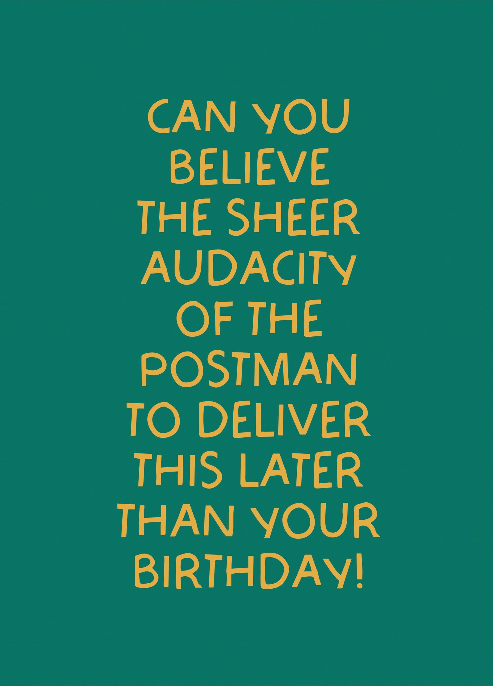 Funny Belated Birthday Card