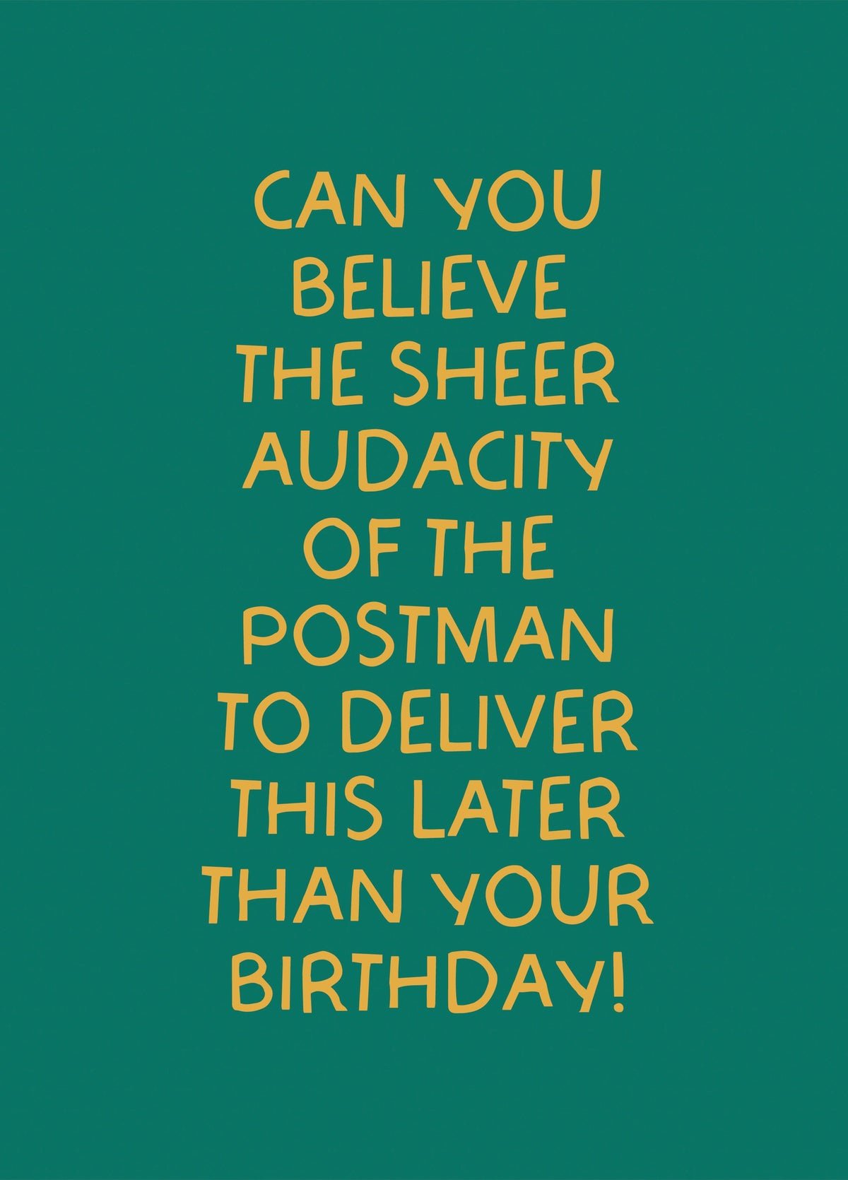 Funny Belated Birthday Card