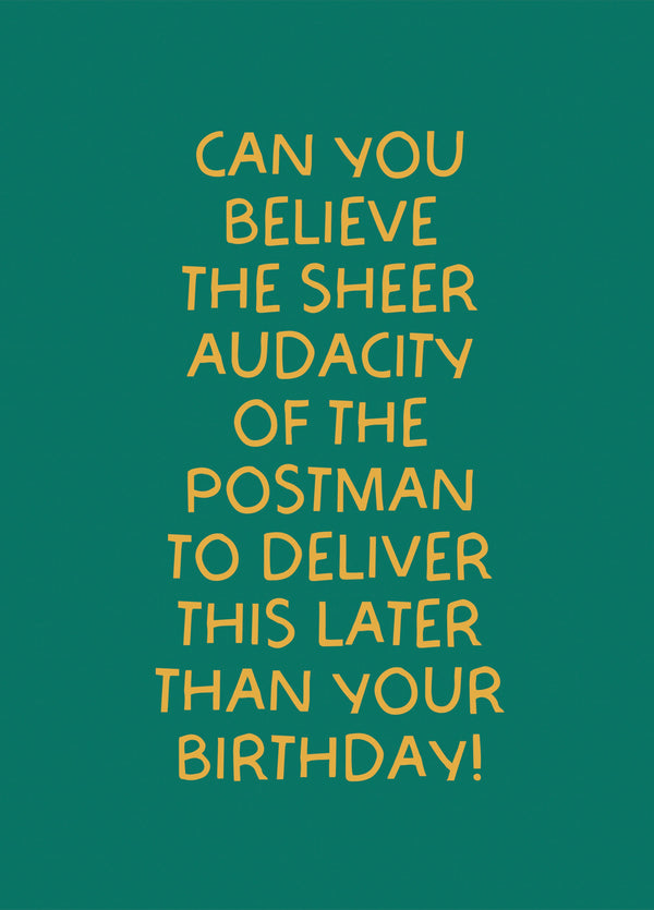 Funny Belated Birthday Card