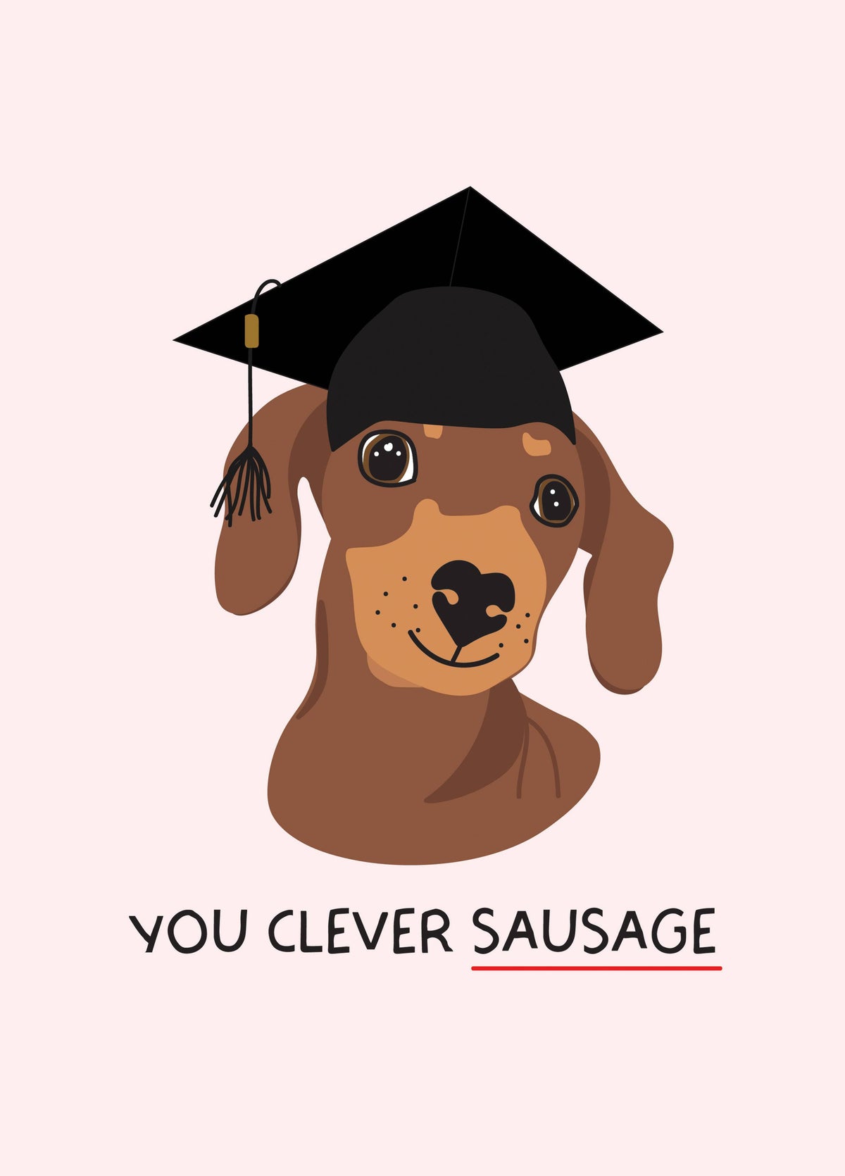 Clever Sausage Graduation Card