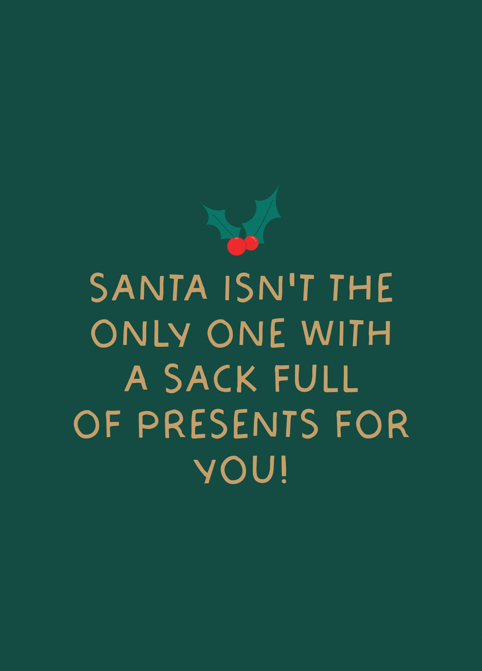 Funny Santa Sack Christmas Card
