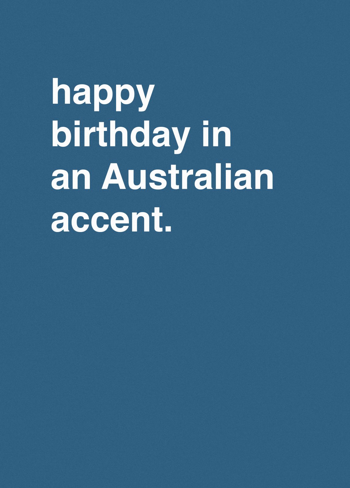 Happy Birthday In An Australian Accent