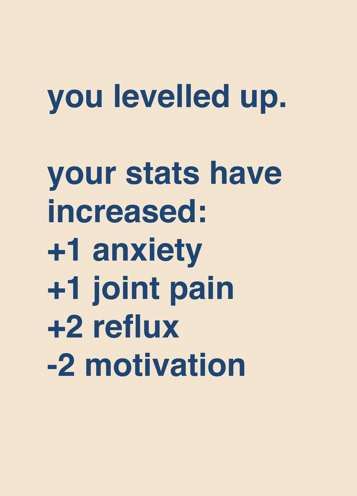 "You Levelled Up, Your Stats Increased"
