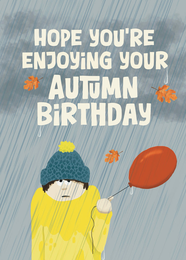 Funny Autumn Birthday Card