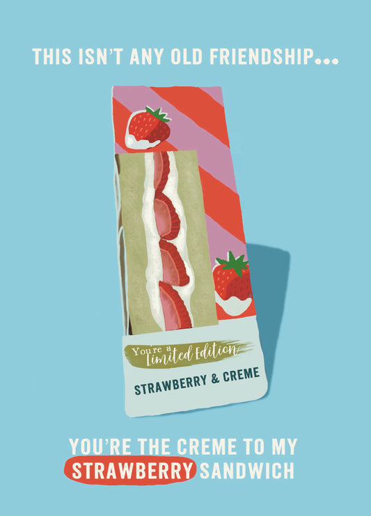 Strawberry Sandwich Funny Friendship Card
