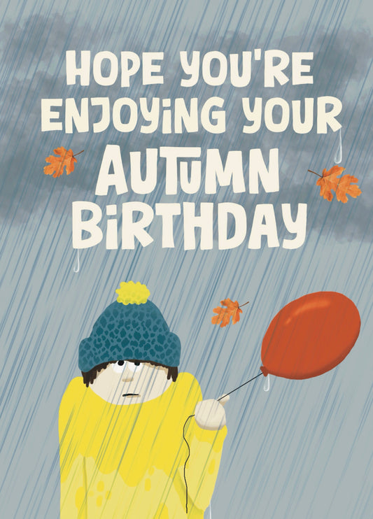 Funny Autumn Birthday Card