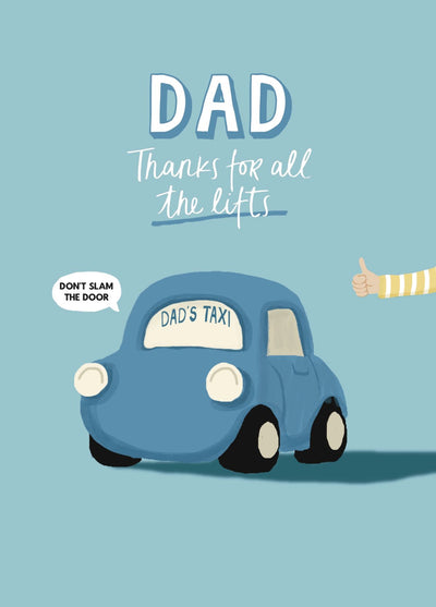 Cute Dad Taxi Card For Father's Day