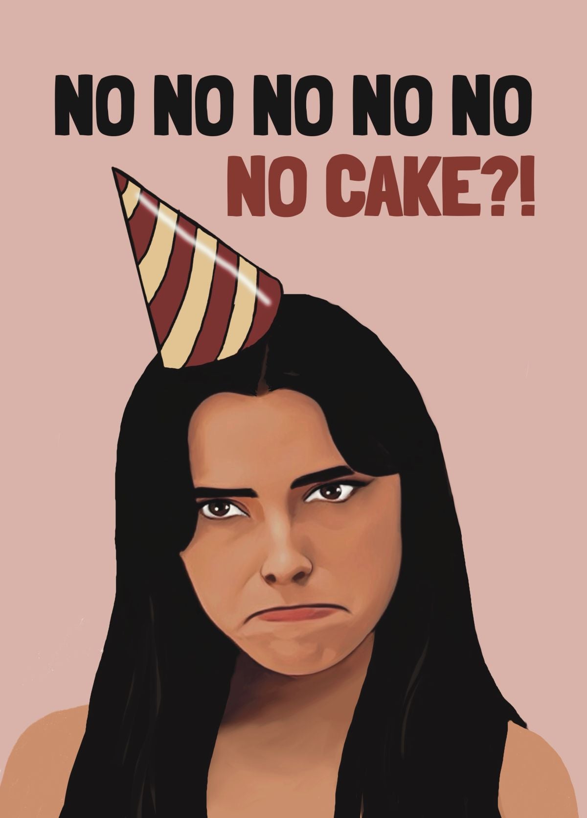 No Cake Obsession Birthday Card