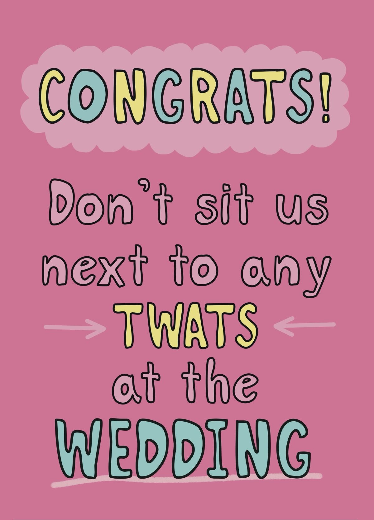 Funny Wedding Guest Twats Card