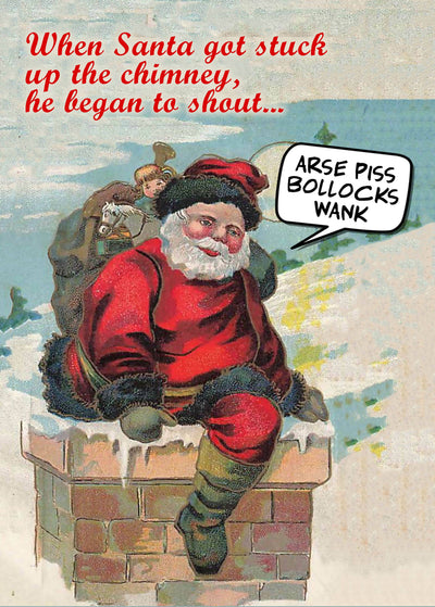 Stuck Up The Chimney Card