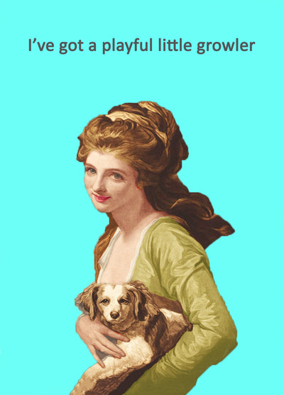 Playful Little Growler Card