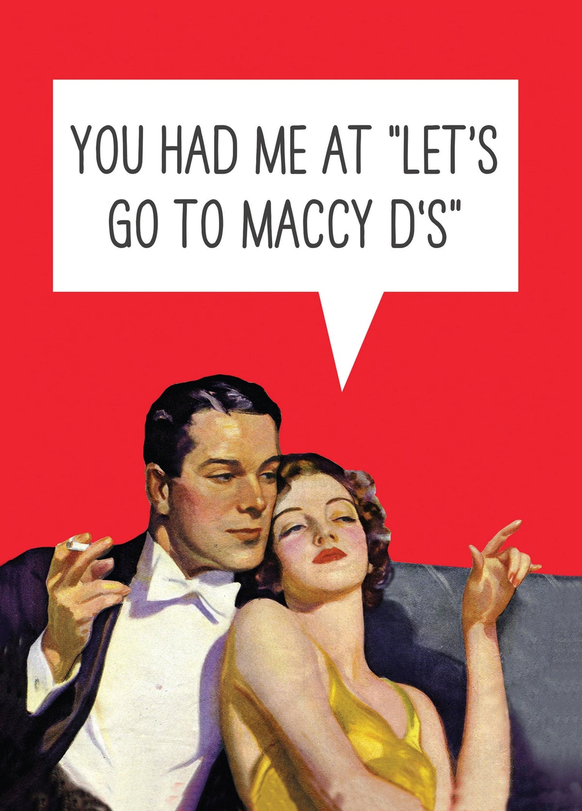 Let's Go To Maccy D's Card