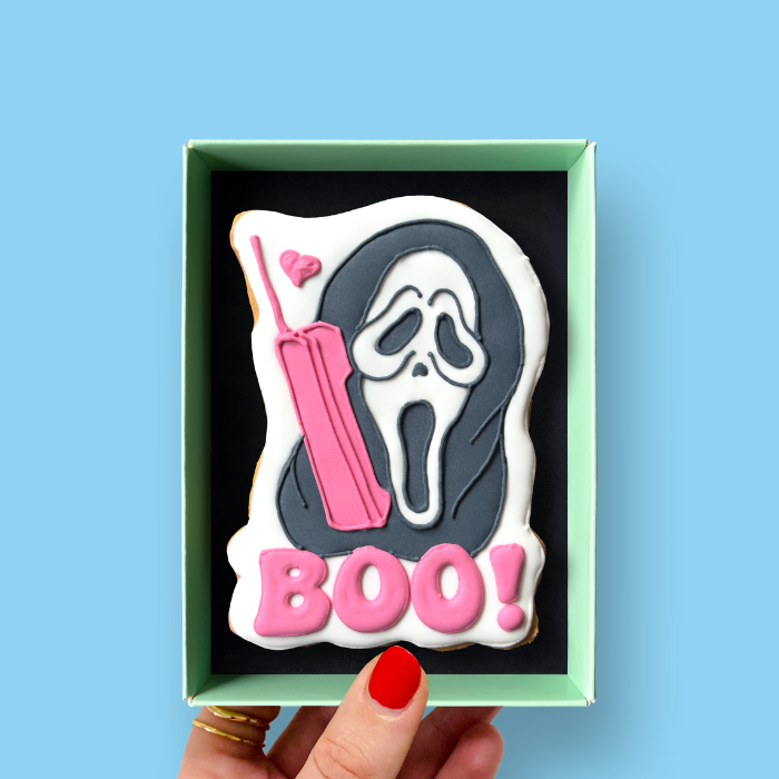 Ghostface Phonecall Halloween Letterbox Iced Cookie