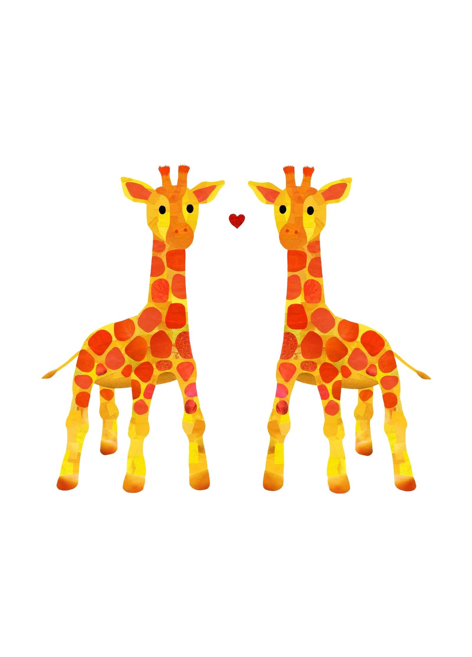 Two Giraffes In Love Card