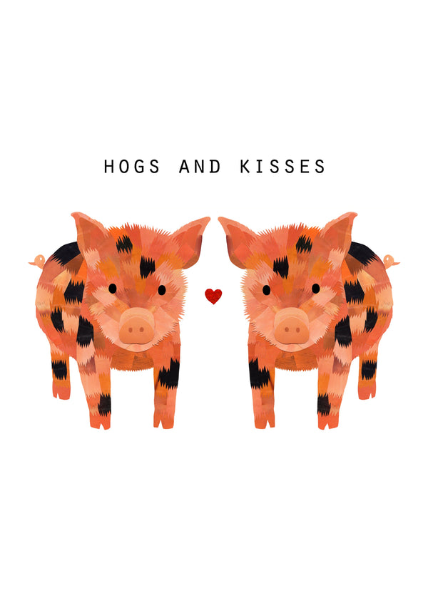 Hogs And Kisses Card