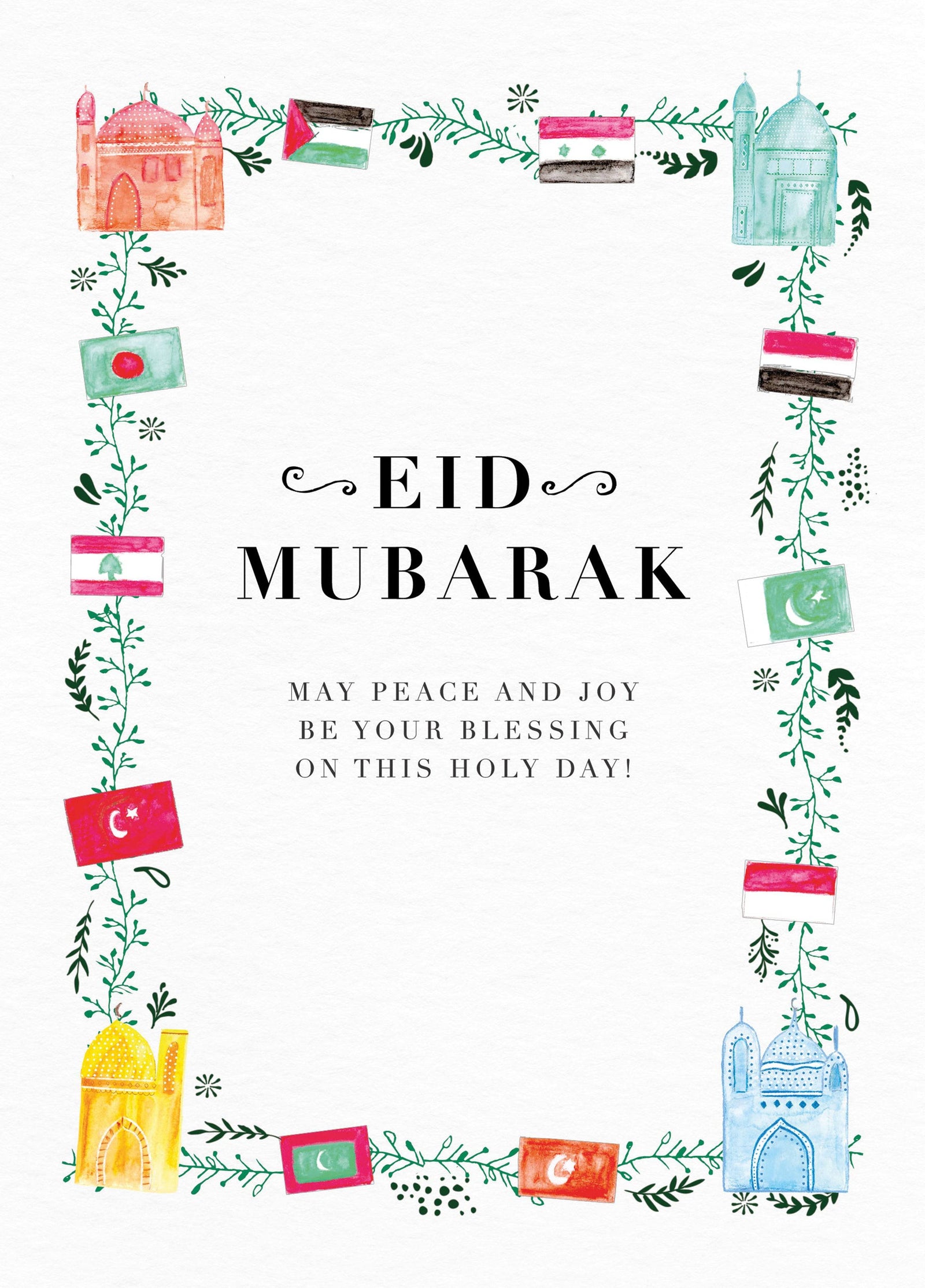 Traditional Eid Mubarak Card