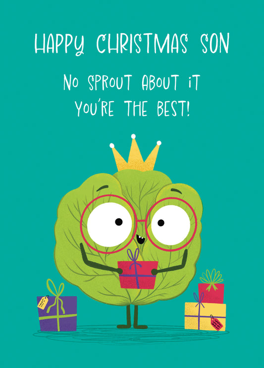 Son Cute Sprout Christmas Card