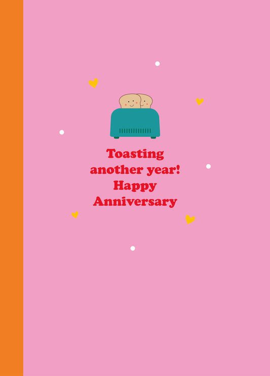 Anniversary Card - Toasting Another Year
