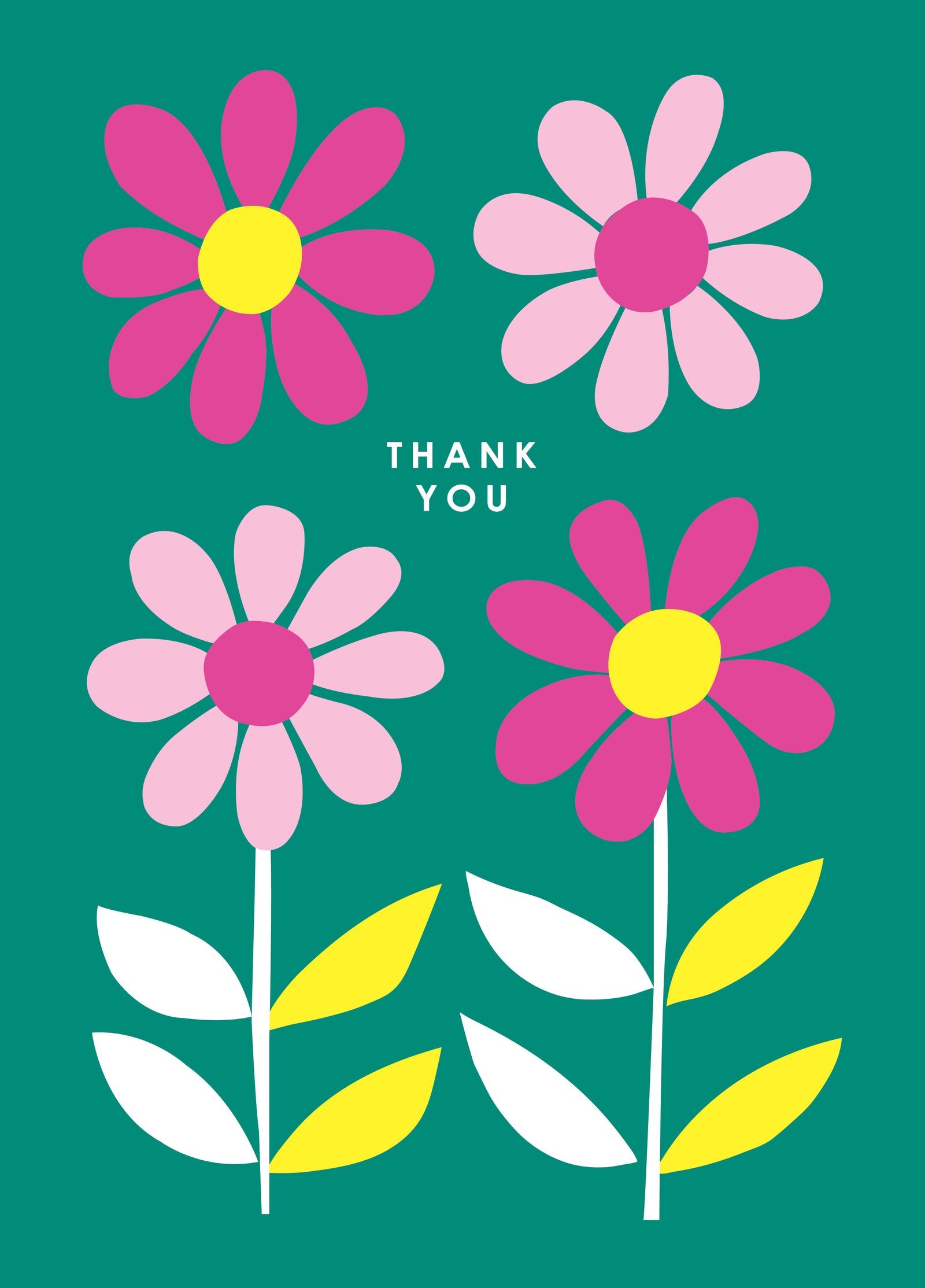 Thank You Flower Greetings Card